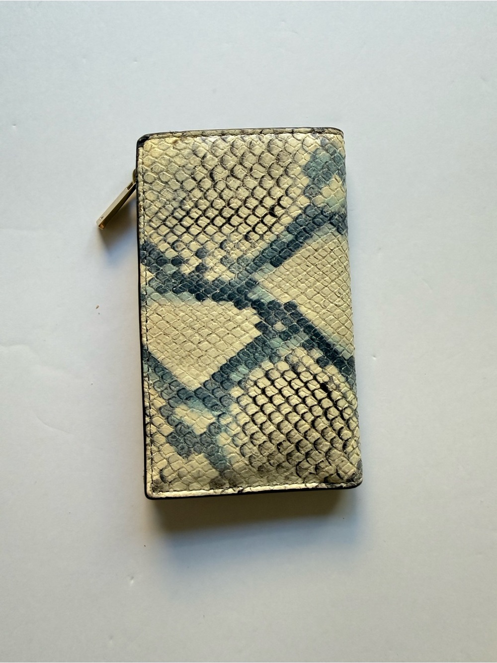 kate spade Cream and Gray Snake Embossed Small Zip Wallet - Picture 2 of 11